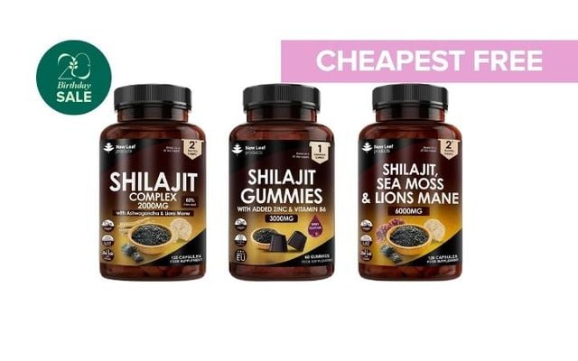 Buy 3 x New Leaf Shilajit Supplements & Get the Cheapest FREE Cover Image